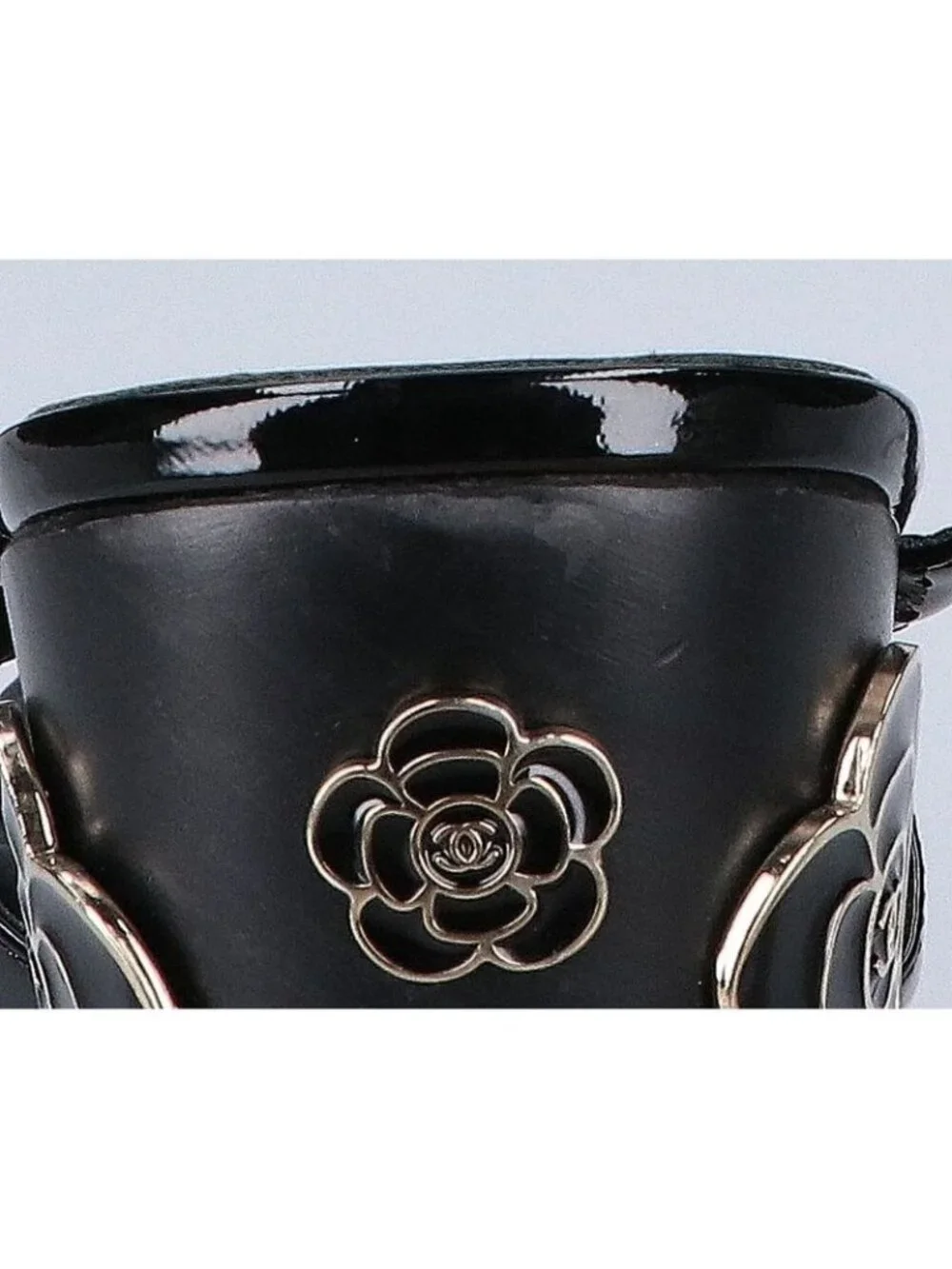 Chanel Patent Leather Camellia Sandal - Picture 8 of 9